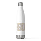 Goose Zip Code Cream & Purple 20oz Insulated Bottle