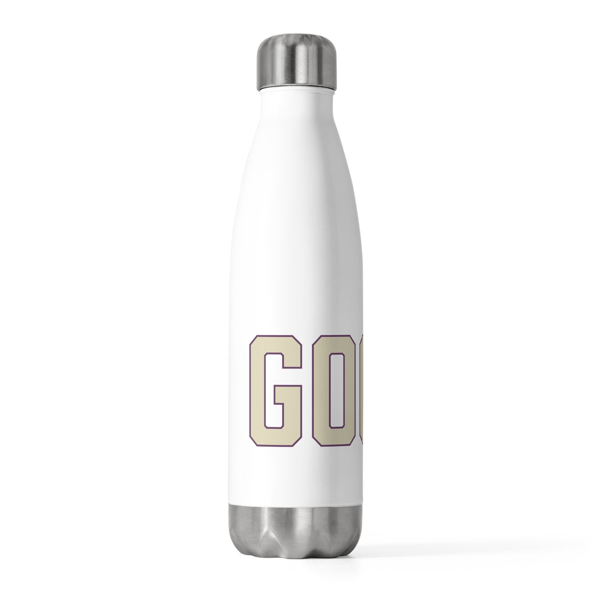 Goose Zip Code Cream & Purple 20oz Insulated Bottle