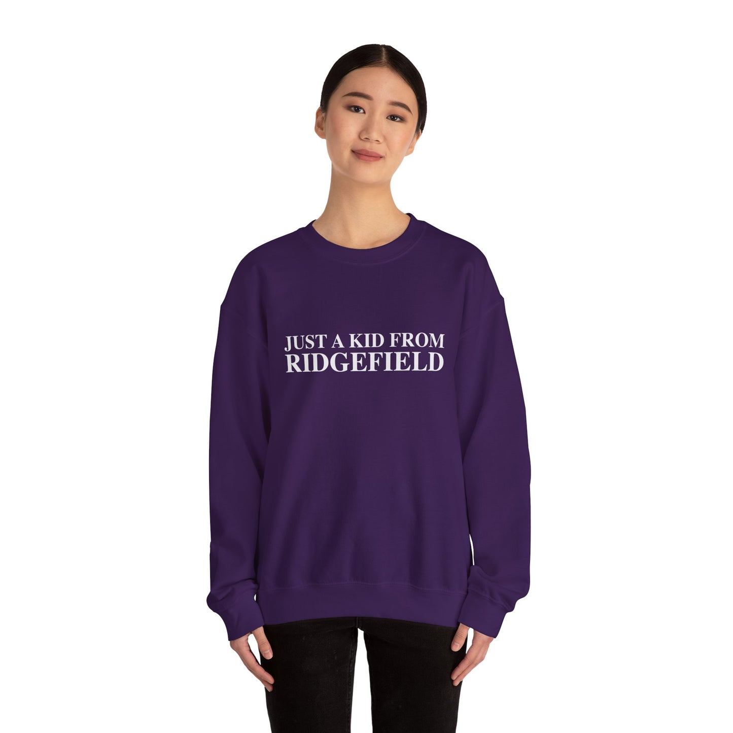 Just a kid from Ridgefield Unisex Heavy Blend™ Crewneck Sweatshirt