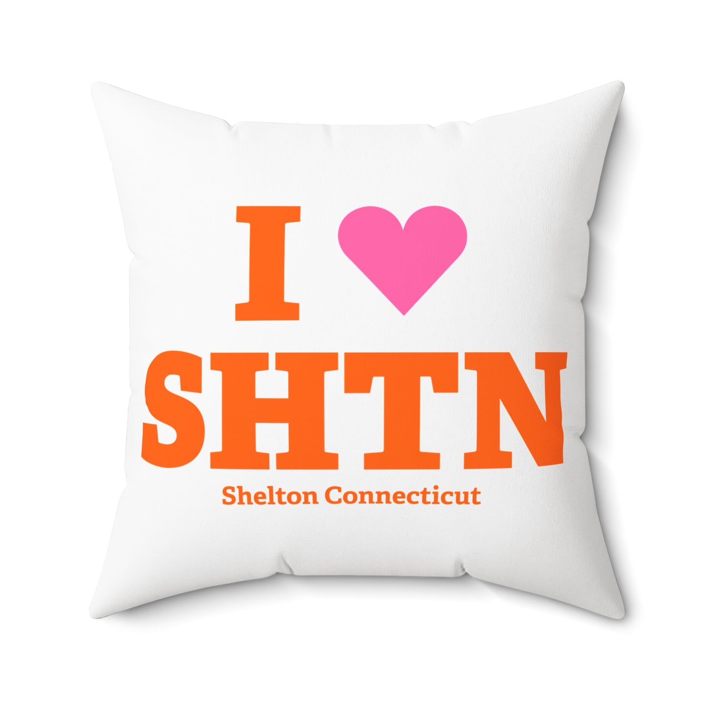 I Heart SHTN Spun Polyester Square Pillow
