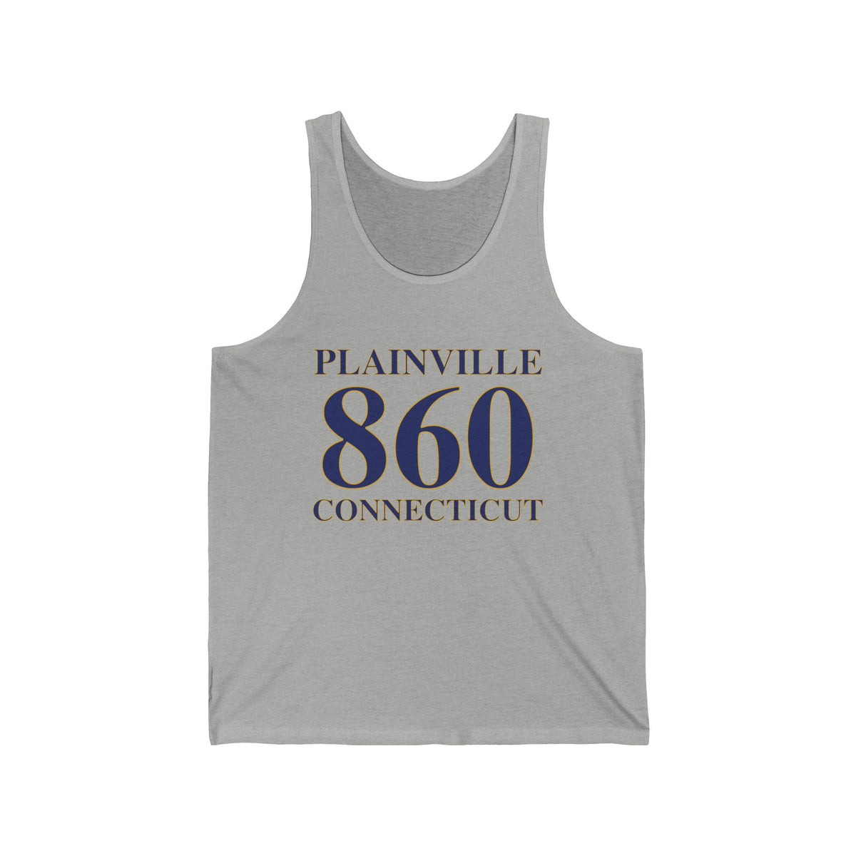 Plainville 860 Connecticut Unisex Jersey Tank Top