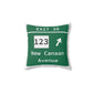 Vintage Merritt Parkway Exit 38 Sign Spun Polyester Square Pillow