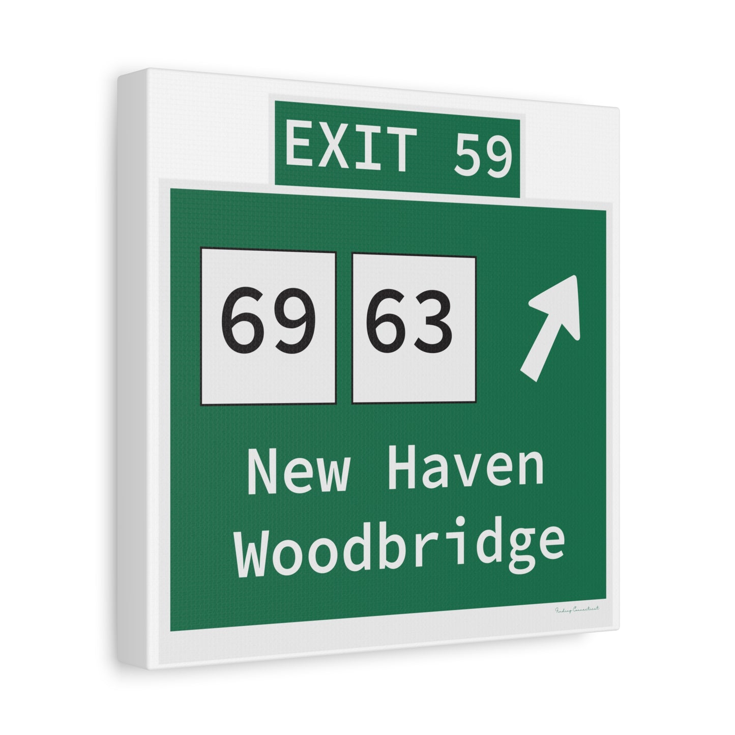 Vintage WCP Exit 59 Sign Matte Canvas, Stretched, 1.25"