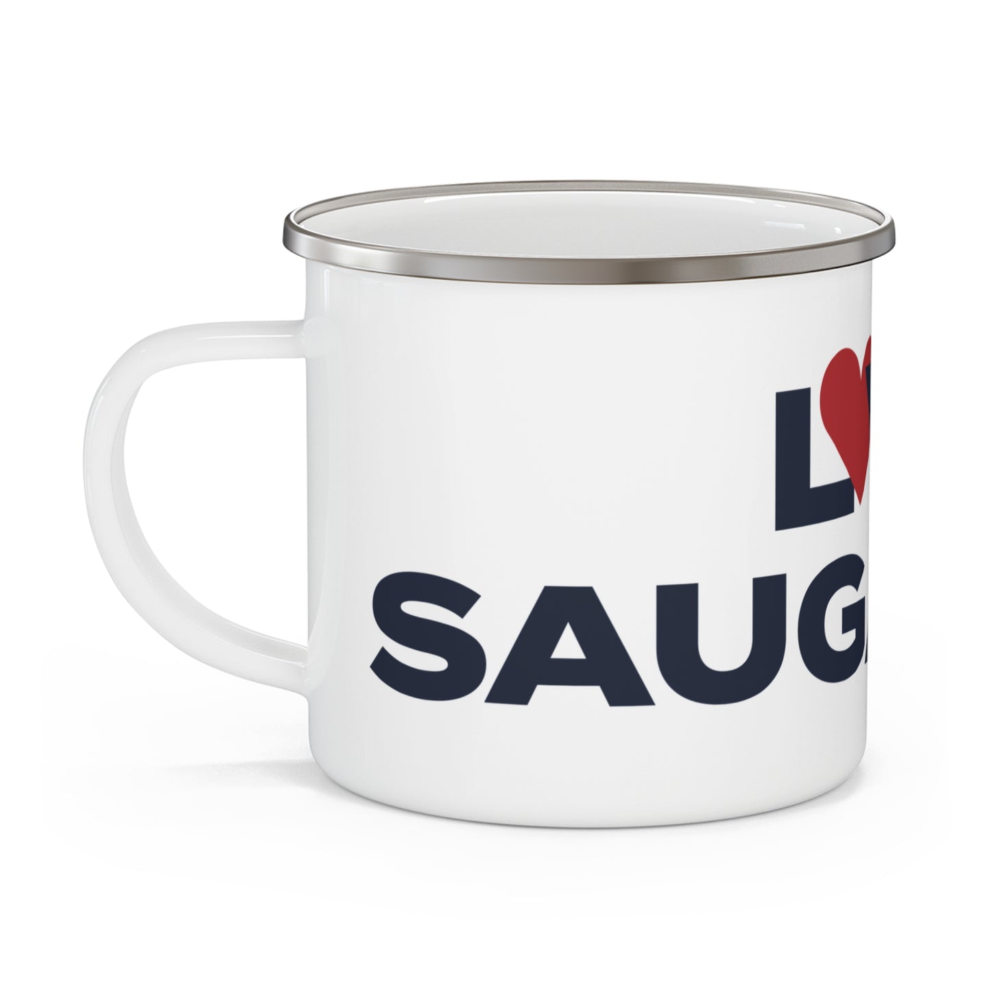 Love Saugatuck Enamel Camping Mug
