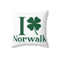 I Clover Norwalk Spun Polyester Square Pillow