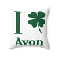 I Clover Avon Spun Polyester Square Pillow