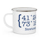 Newtown Coordinates Enamel Camping Mug