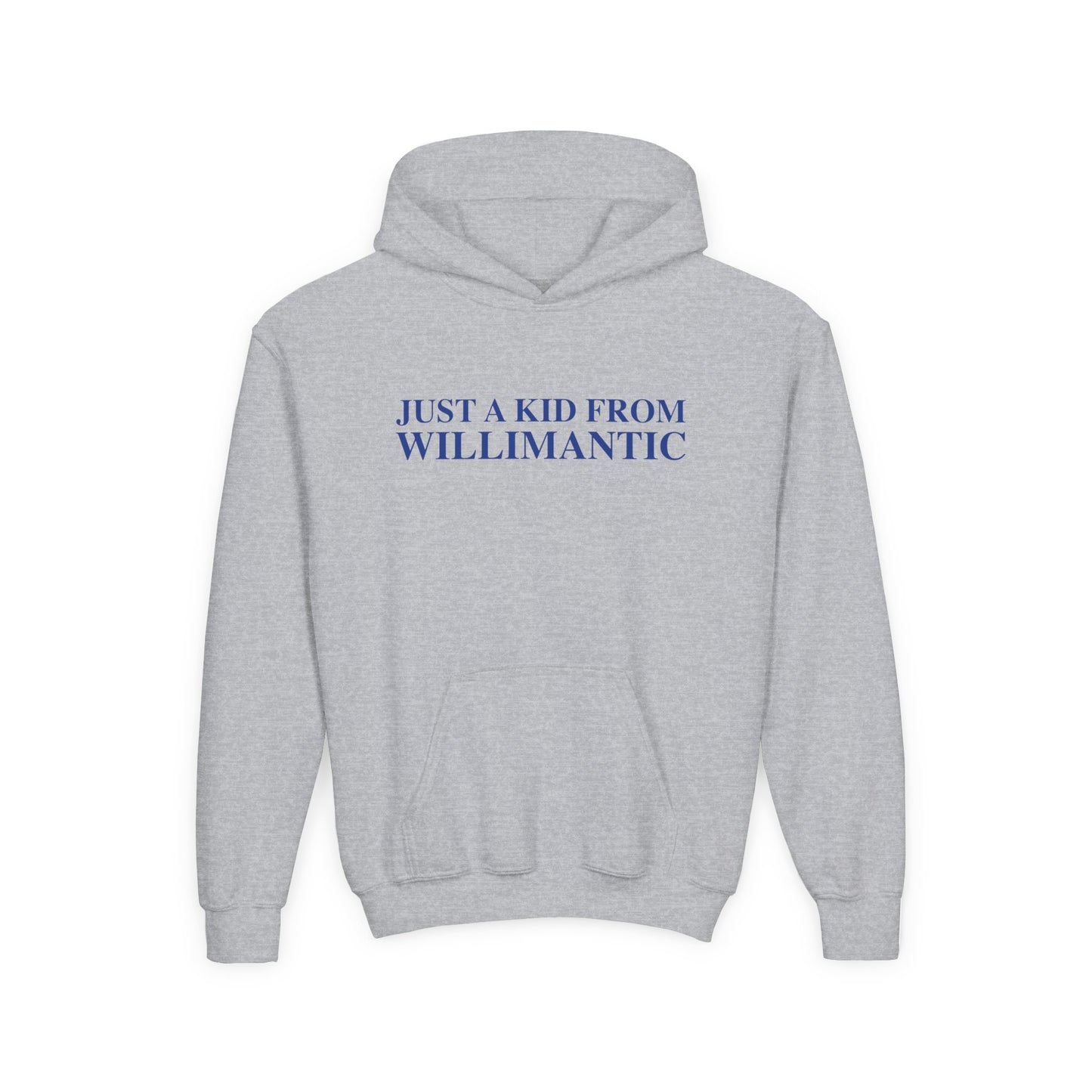 Just a kid from Willimantic Youth Heavy Blend Hooded Sweatshirt
