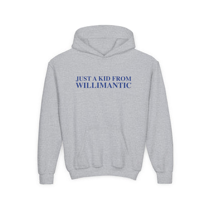 Just a kid from Willimantic Youth Heavy Blend Hooded Sweatshirt