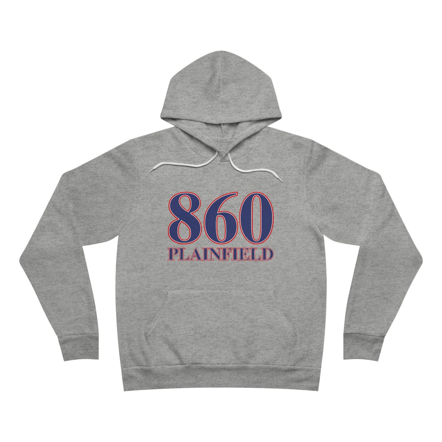 860 Plainfield Red, White & Blue Unisex Sponge Fleece Pullover Hoodie