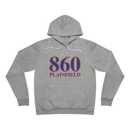 860 Plainfield Red, White & Blue Unisex Sponge Fleece Pullover Hoodie