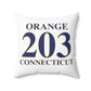 Orange 203 Connecticut Polyester Square Pillow