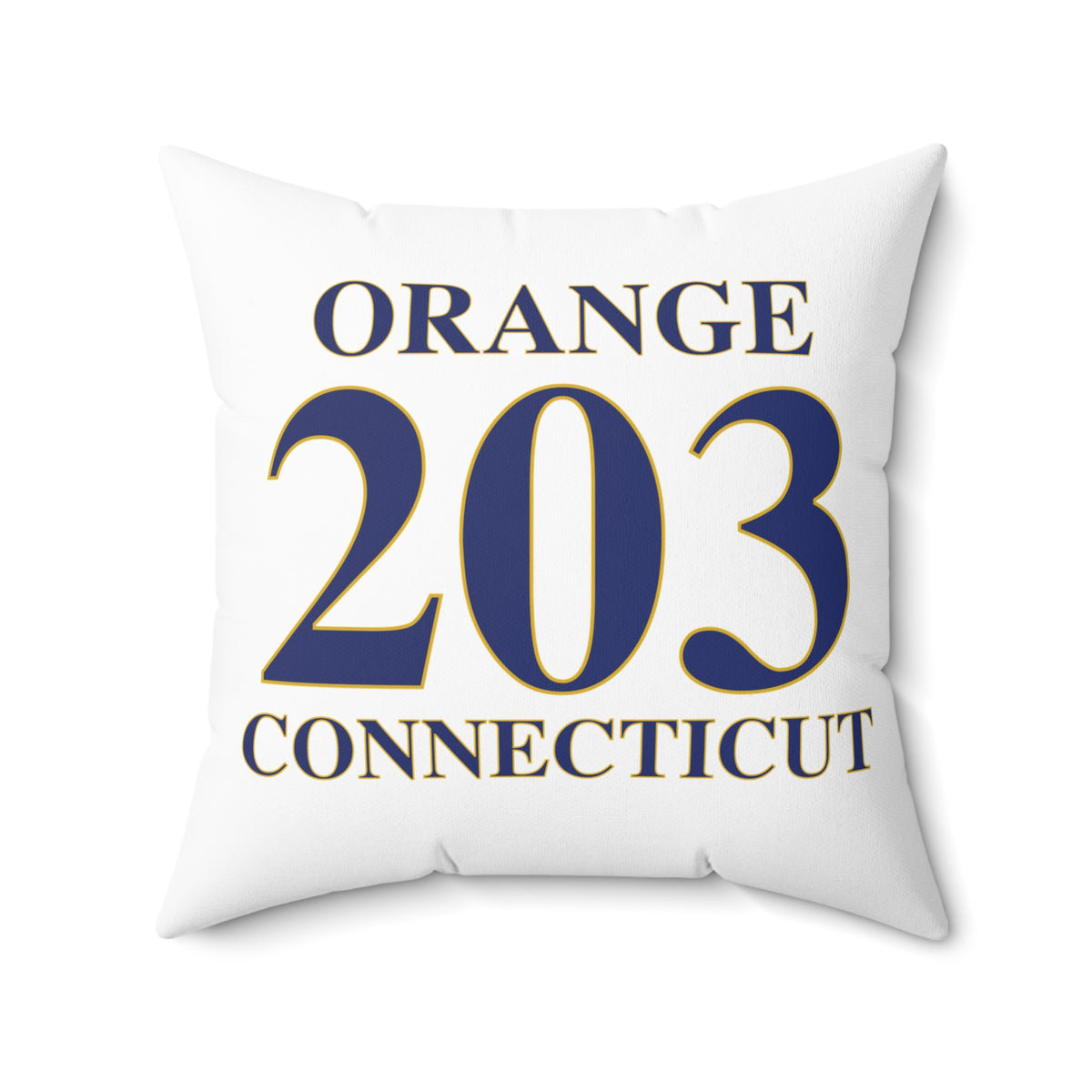 Orange 203 Connecticut Polyester Square Pillow