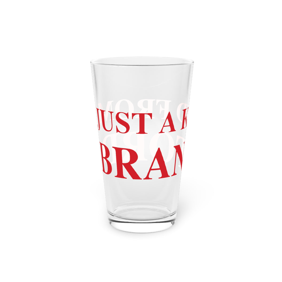Just a kid from Branford Pint Glass, 16oz