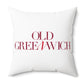 41 Tilt Old Greenwich Spun Polyester Square Pillow