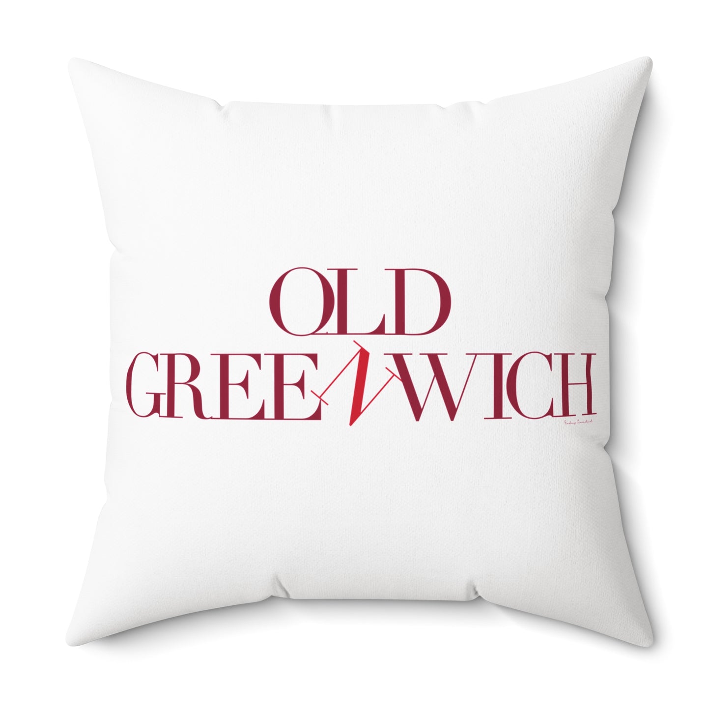 41 Tilt Old Greenwich Spun Polyester Square Pillow