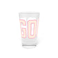 Goose Zip Code Peach & Pink Pint Glass, 16oz