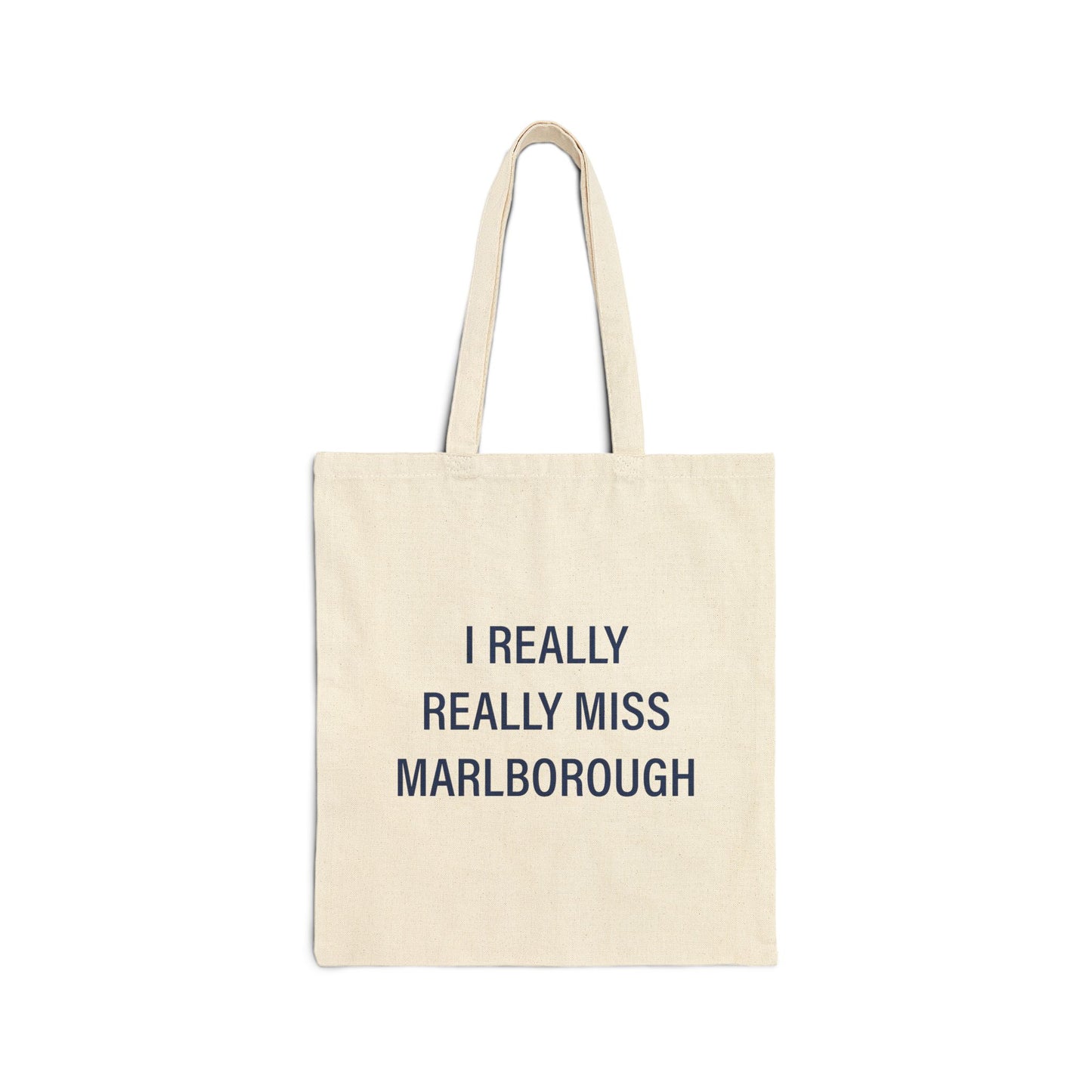 I Really Really Miss Marlborough Cotton Canvas Tote Bag