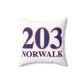203 Norwalk Red White & Blue Spun Polyester Square Pillow