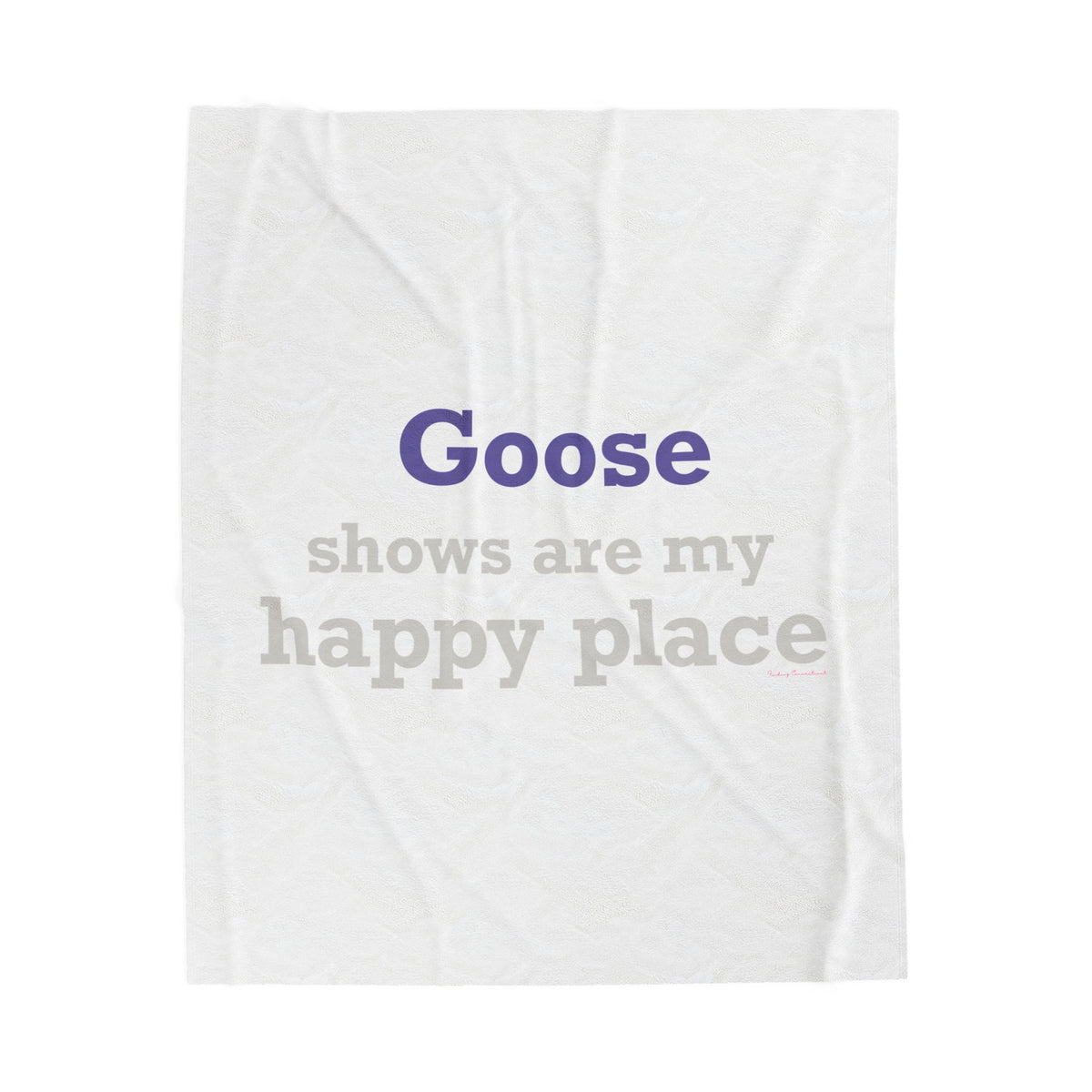 Goose Shows Are My Happy Place  - Gray & Purple Velveteen Plush Blanket