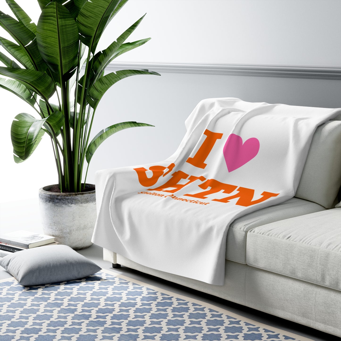 I Heart SHTN Sherpa Fleece Blanket