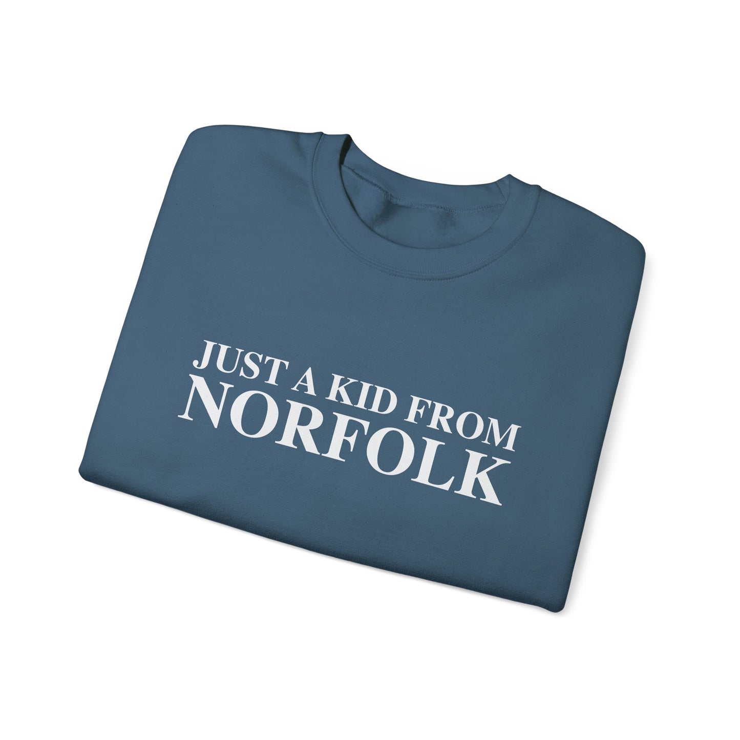 Just a kid from Norfolk Unisex Heavy Blend™ Crewneck Sweatshirt