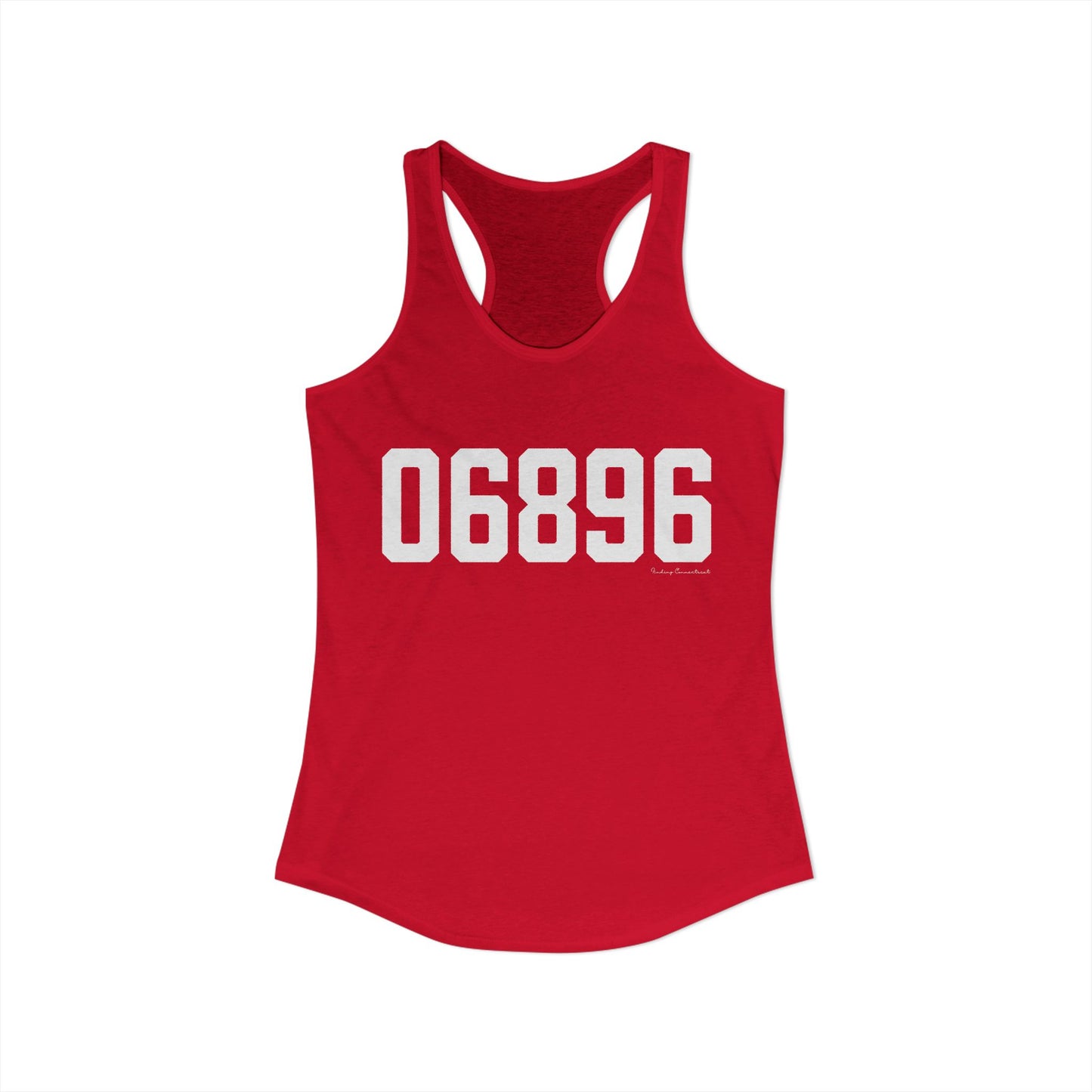 06896 Redding CT Zip Code Women's Ideal Racerback Tank Top