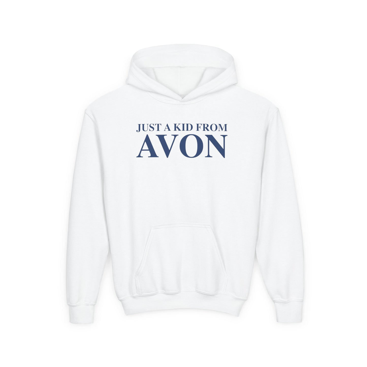Just a kid from Avon Youth Heavy Blend Hooded Sweatshirt
