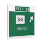 Vintage WCP Exit 58 Sign Matte Canvas, Stretched, 1.25"