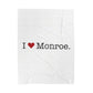 I Heart Monroe. Velveteen Plush Blanket