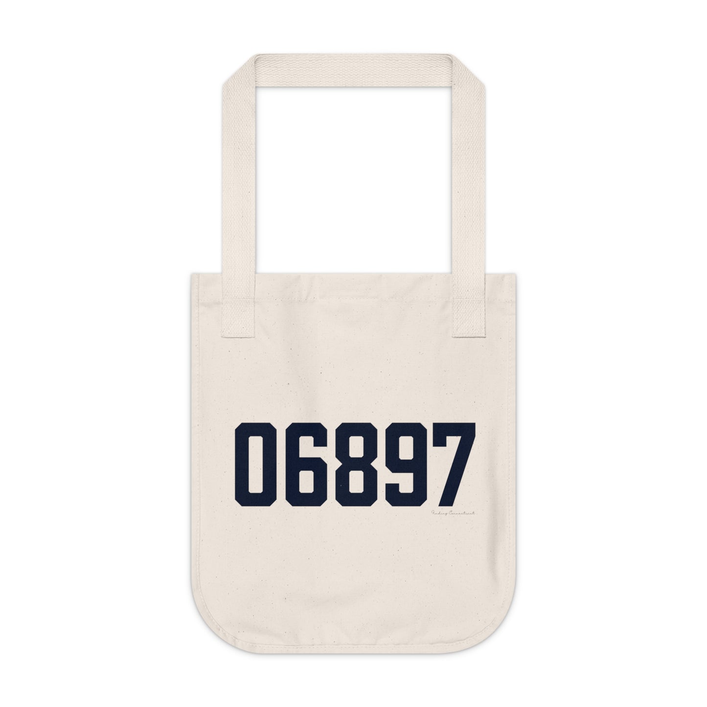 06897 Wilton Connecticut Zip Code Organic Canvas Tote Bag