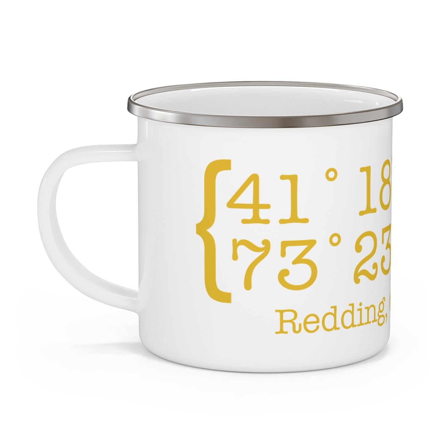 Redding Coordinates Enamel Camping Mug