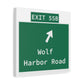 Vintage WCP Exit 55B Sign Matte Canvas, Stretched, 1.25"