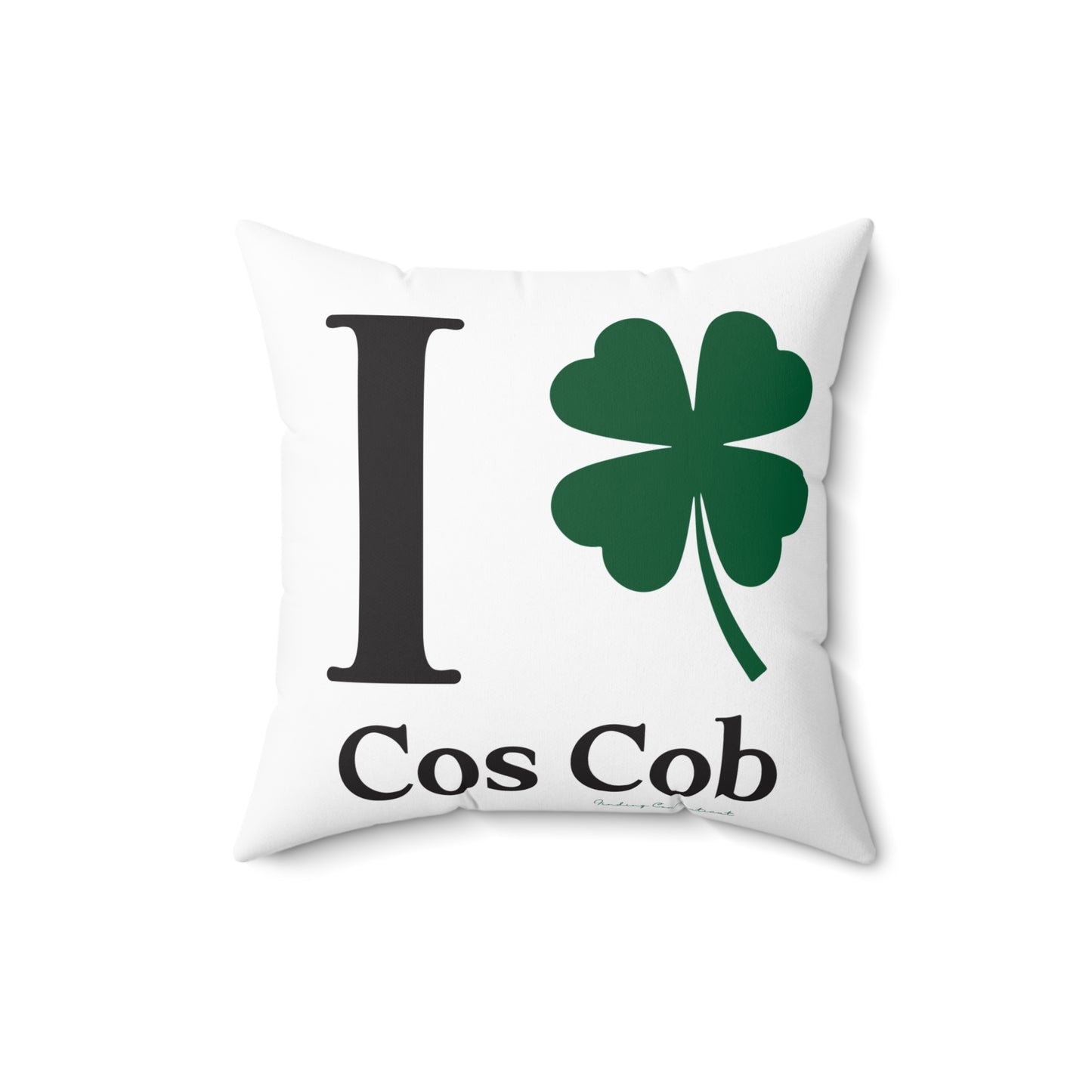 I Clover Cos Cob Spun Polyester Square Pillow
