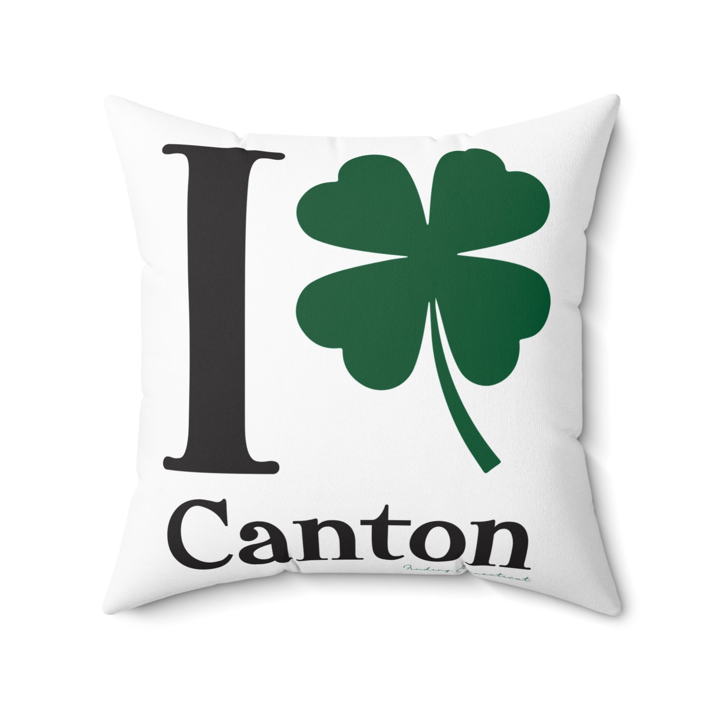 I Clover Canton Spun Polyester Square Pillow