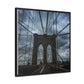 In the middle of the bridge Gallery Canvas Wraps, Square Frame