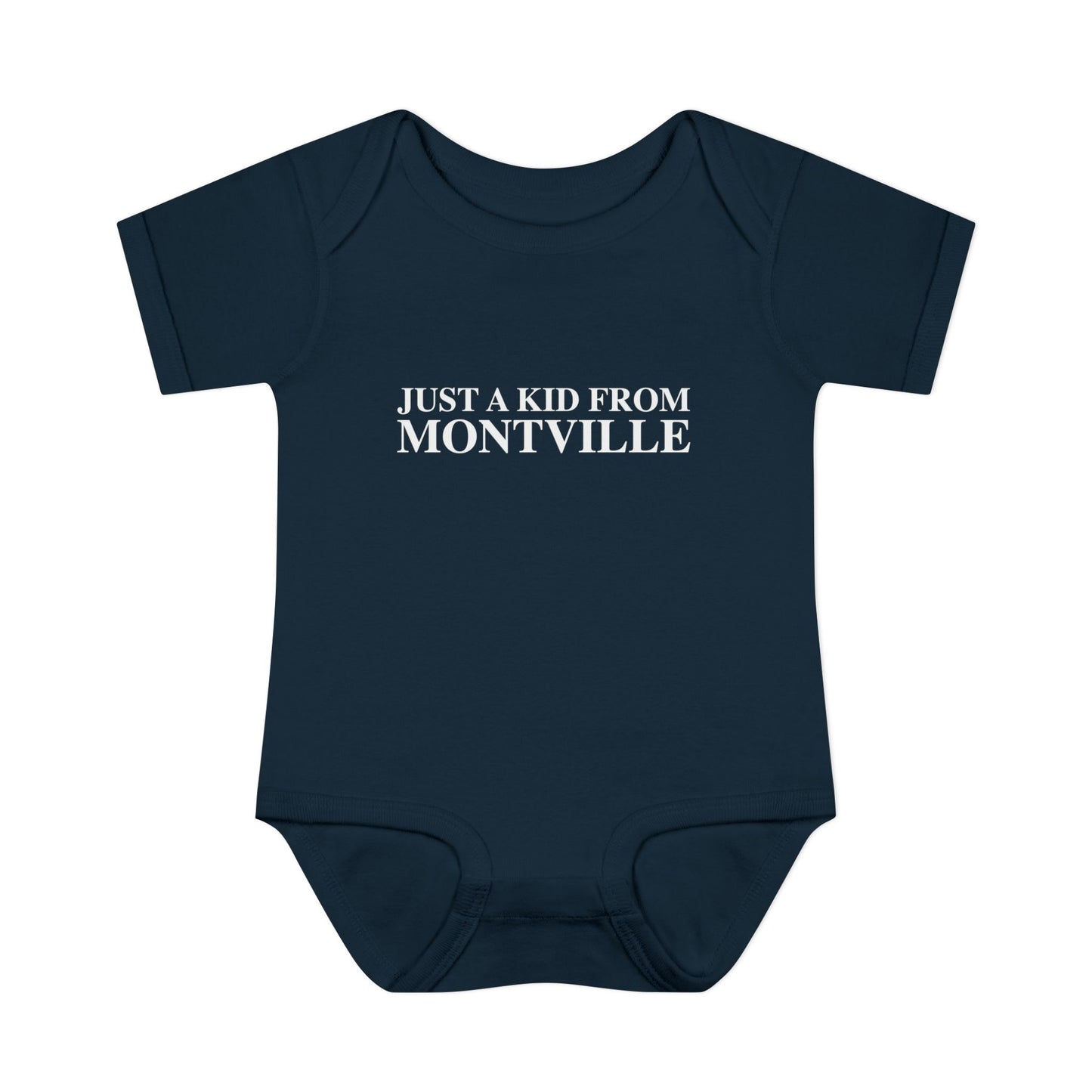 Just a kid from Montville Infant Baby Rib Bodysuit