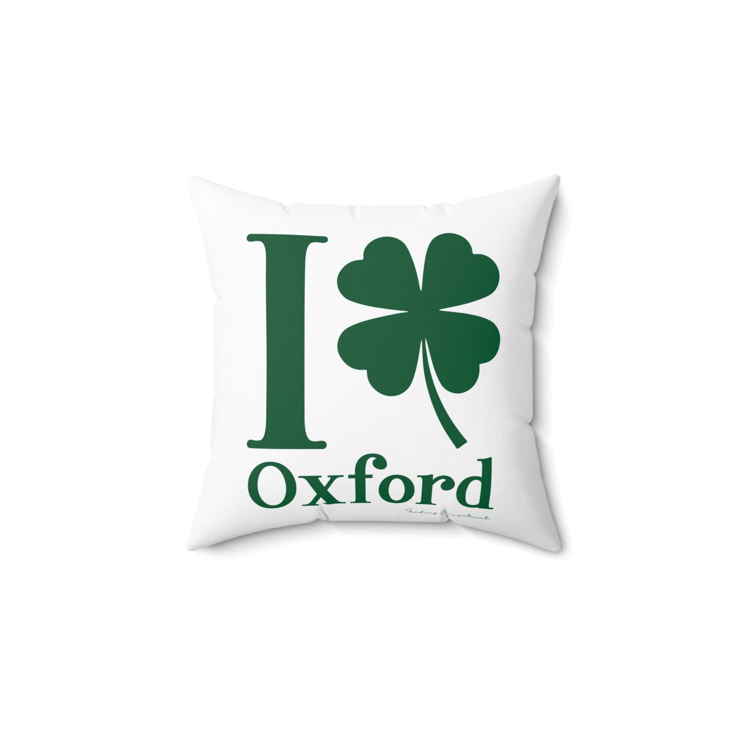 I Clover Oxford Spun Polyester Square Pillow