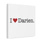 I Heart Darien. Matte Canvas, Stretched, 1.25"