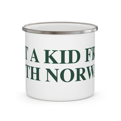 Just a kid from South Norwalk Enamel Camping Mug