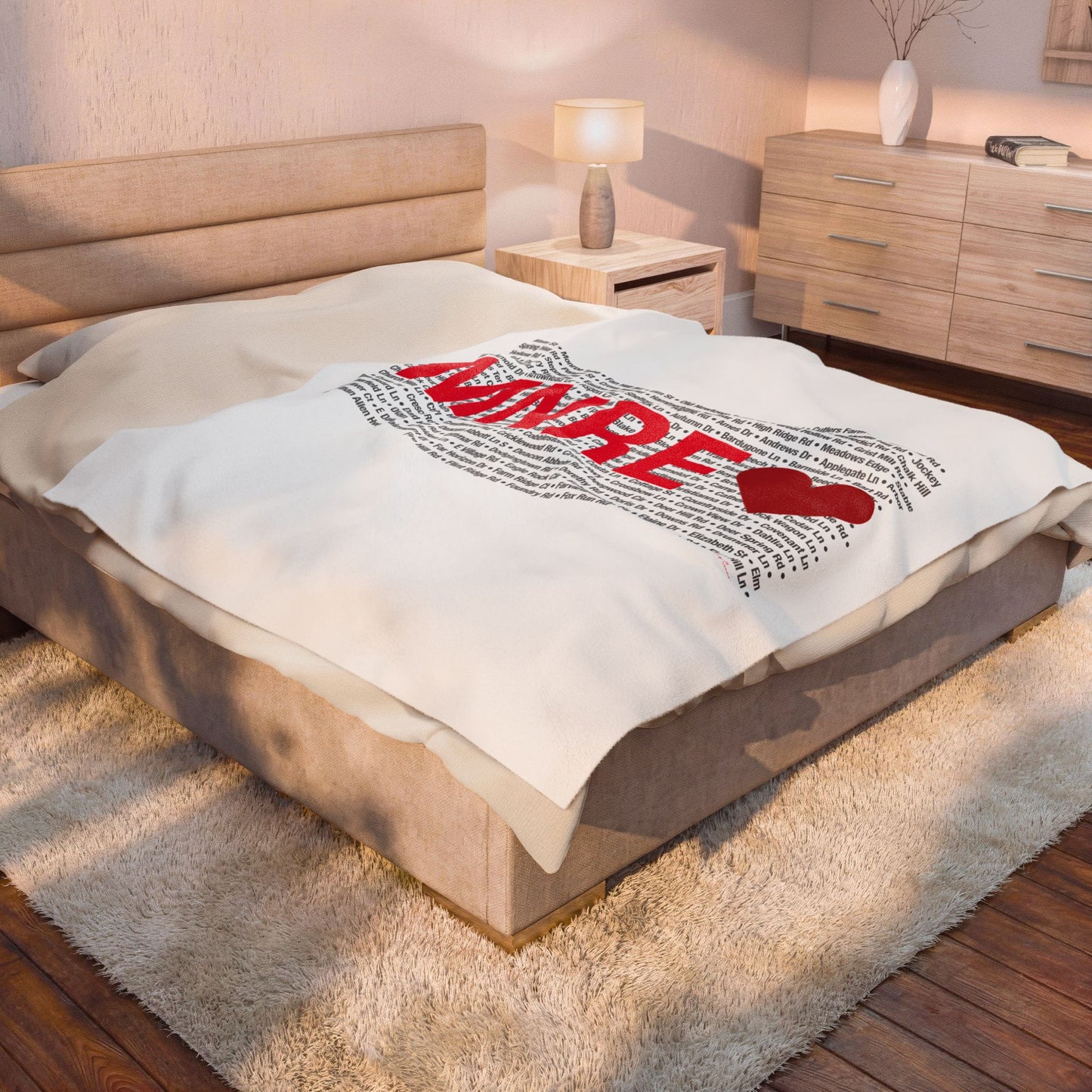 Monroe Love Velveteen Plush Blanket