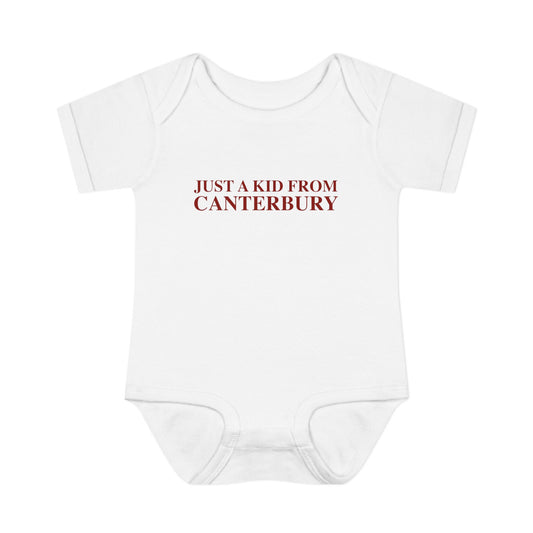 Just a kid from Canterbury Infant Baby Rib Bodysuit