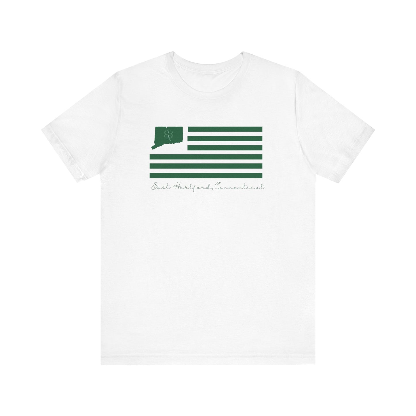 East Hartford Connecticut St Patrick’s Day Flag Unisex Jersey Short Sleeve T-Shirt