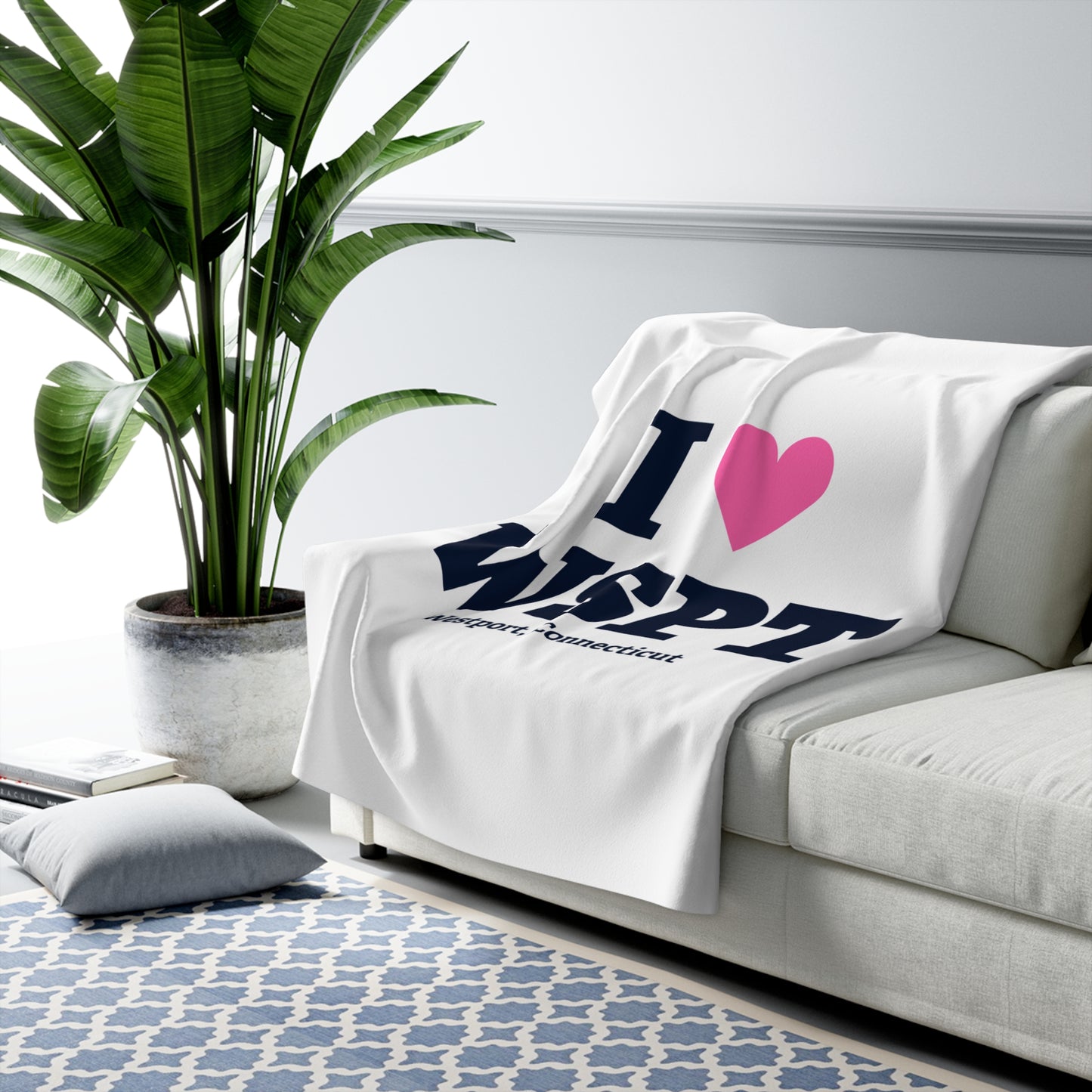 I Heart WSPT Sherpa Fleece Blanket