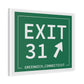 Vintage Exit 31 Merritt Parkway Sign Matte Canvas, Stretched, 1.25"