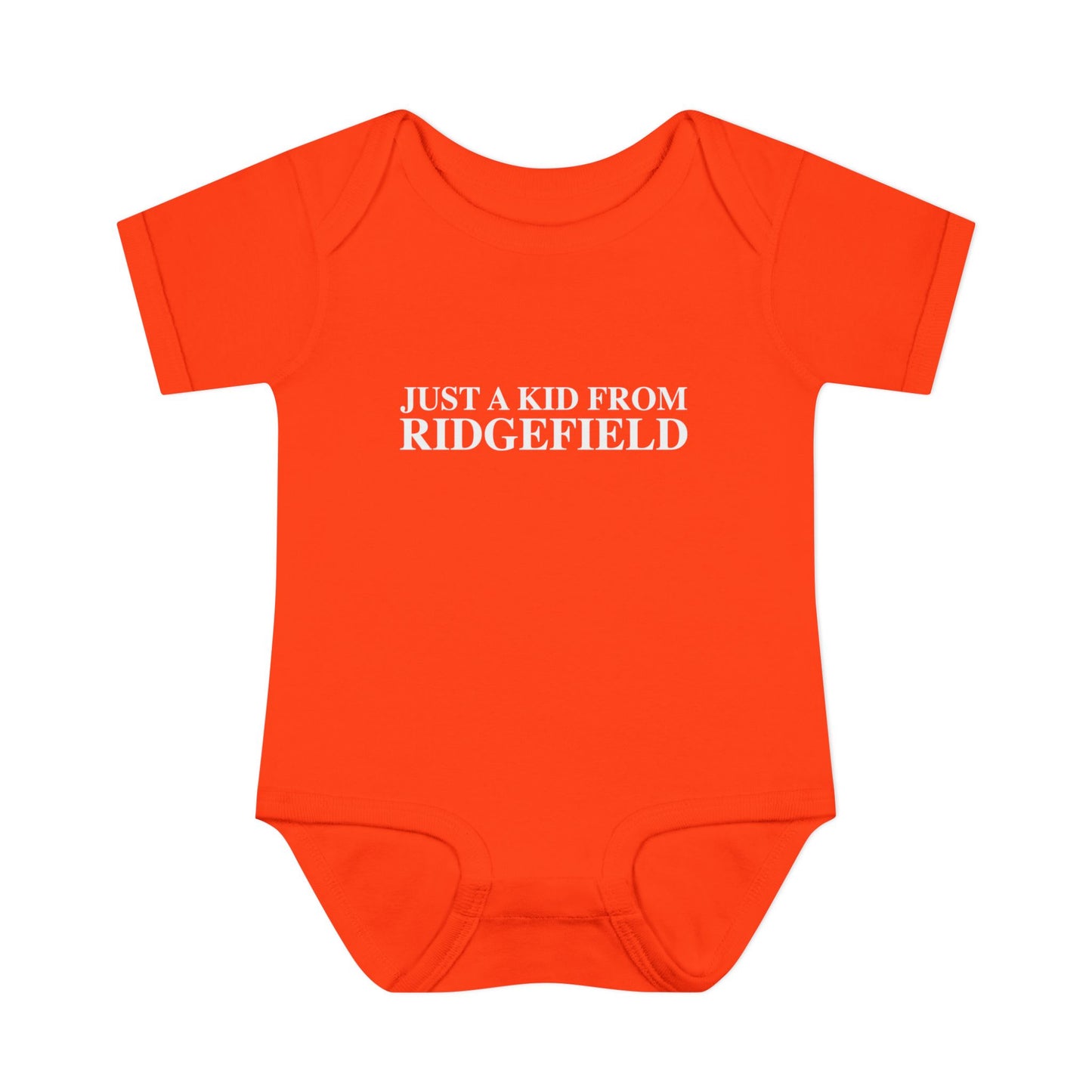 Just a kid from Ridgefield Infant Baby Rib Bodysuit