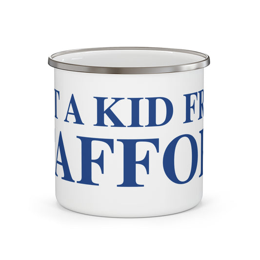 Just a kid from Stafford Enamel Camping Mug