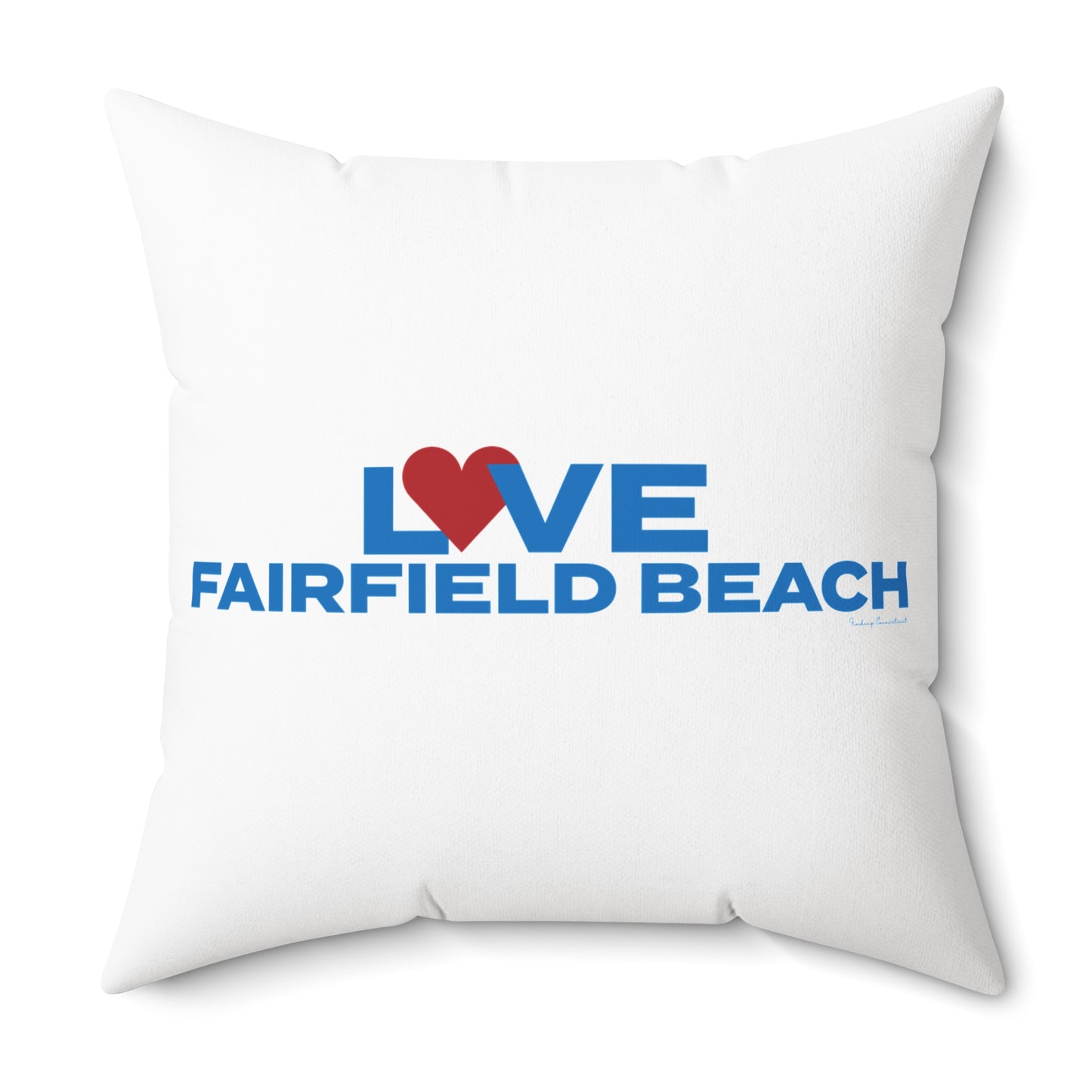 Love Fairfield Beach Spun Polyester Square Pillow