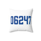 06247 Hampton Connecticut Zip Code Spun Polyester Square Pillow