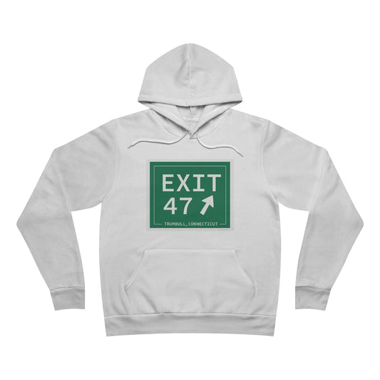 Vintage Exit 47 Merritt Parkway Sign Unisex Sponge Fleece Pullover Hoodie